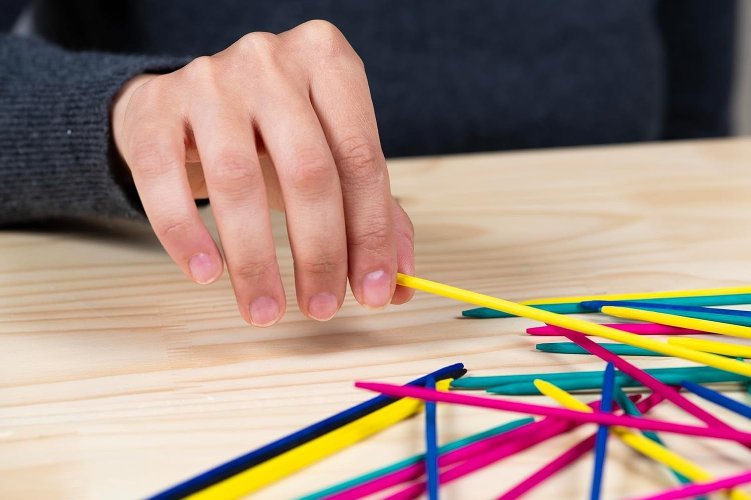 Giant Pick Up Sticks Game Classic Fun Yellow One Size