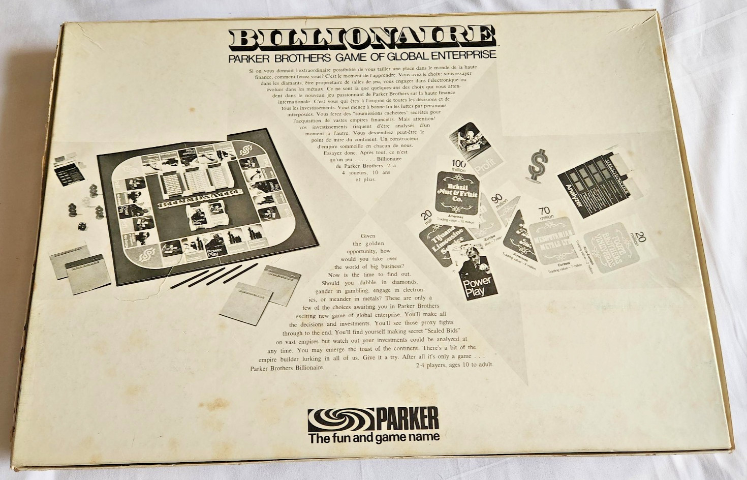 Millionaire (1973) Age 10 to Adult , 2 to 4 players Table Top Board Game