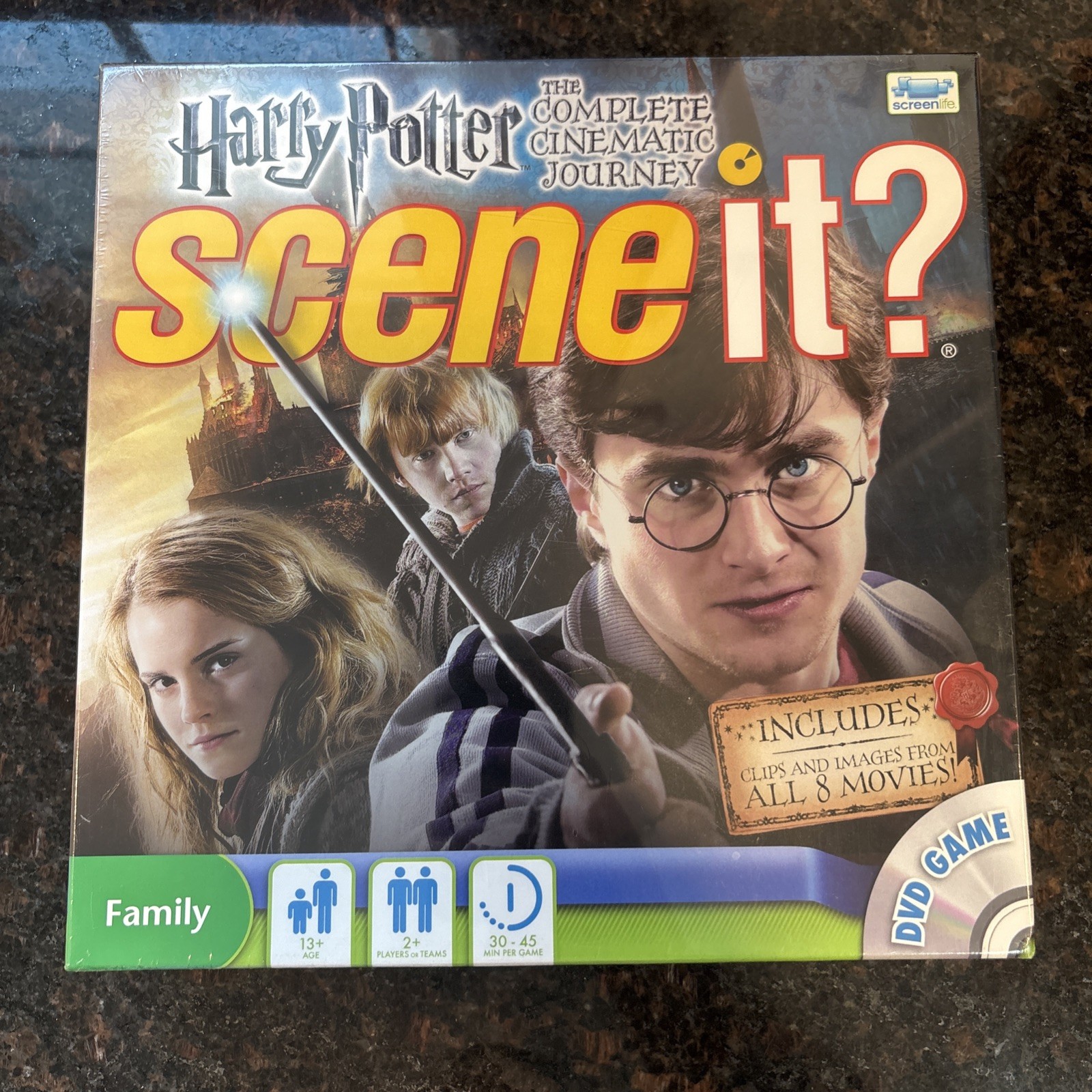 Scene It Harry Potter The Complete Cinematic Journey DVD Board Game NEW SEALED