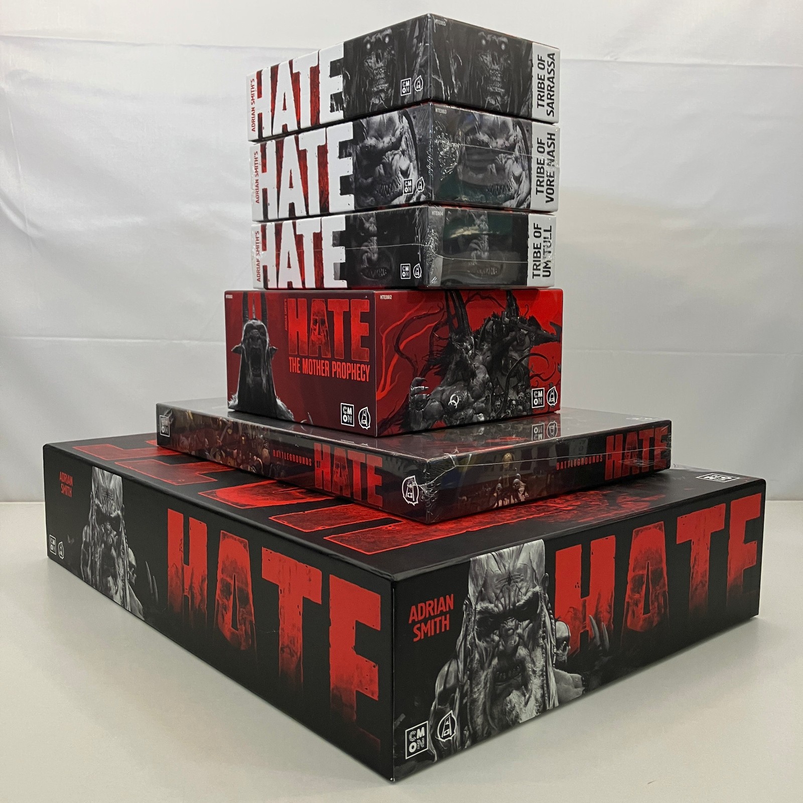 HATE Board Game Kickstarter Exclusive with Extras 2019 CMON Guillotine Games Lot