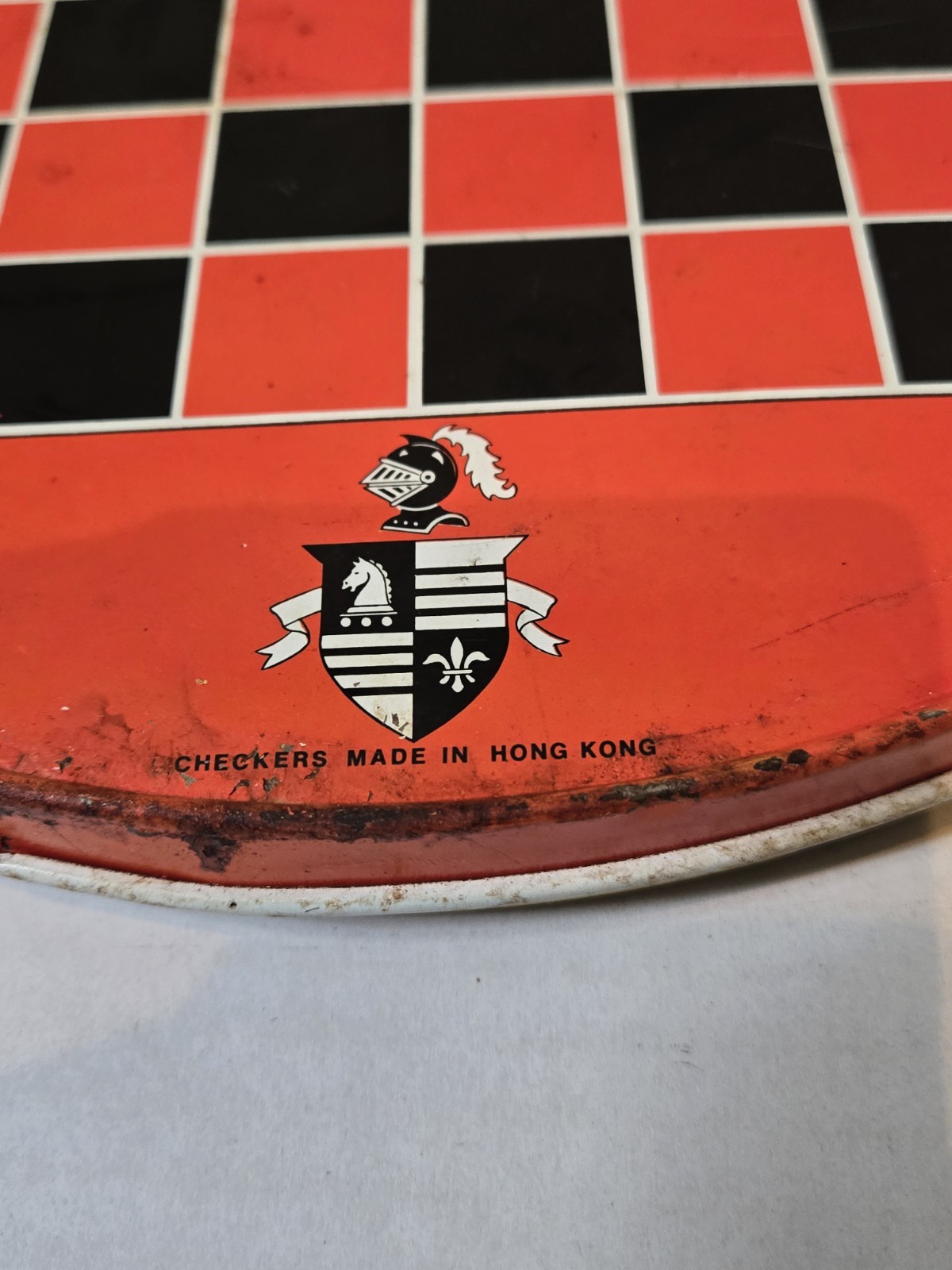 Vintage Ohio Art 2 In 1 Chinese and Regular Checkers Game 538 Metal BOARD ONLY