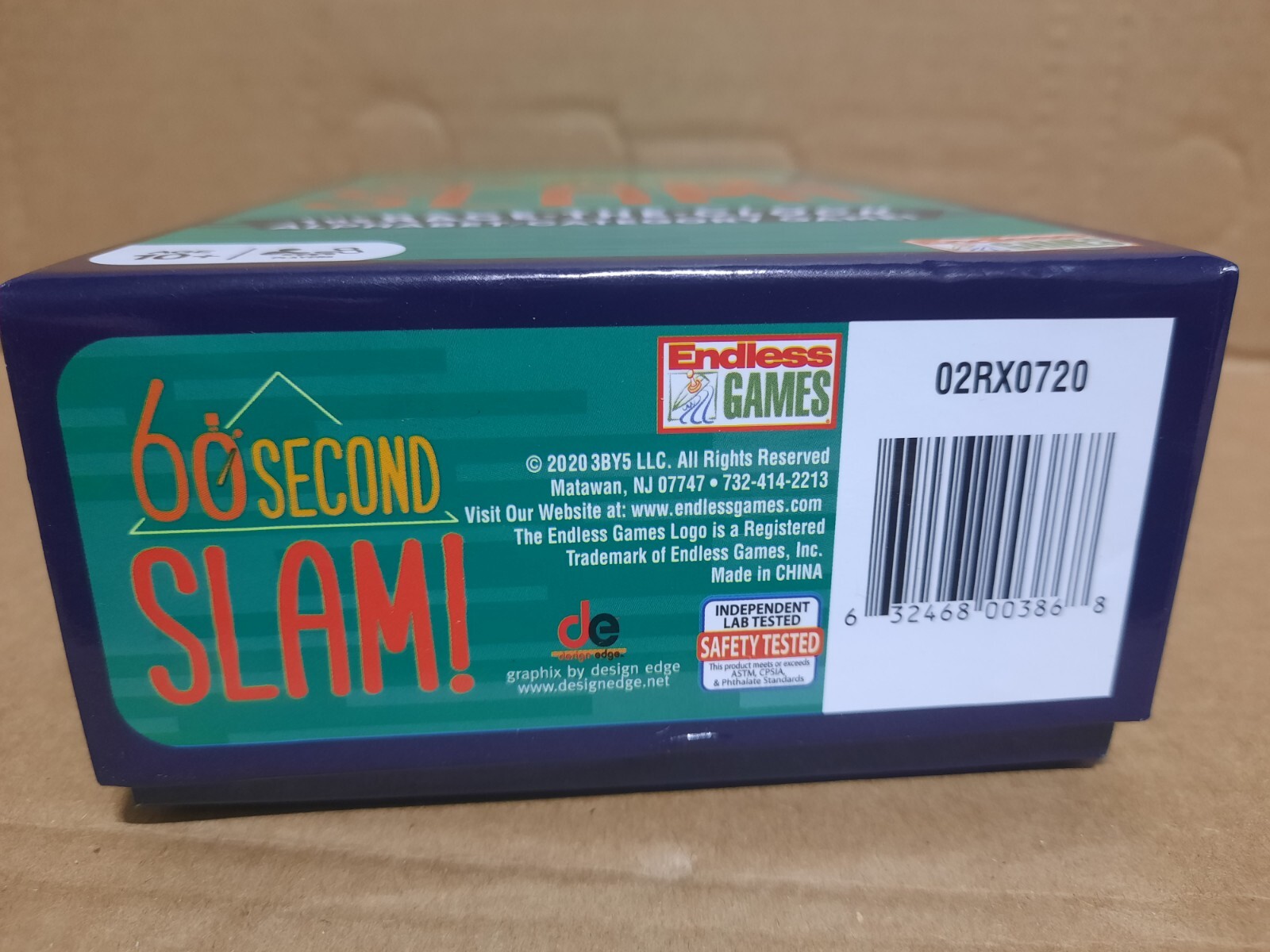 60 Second Slam! The Race-The-Clock Alphabet/Category Game! By Endless Games VG+