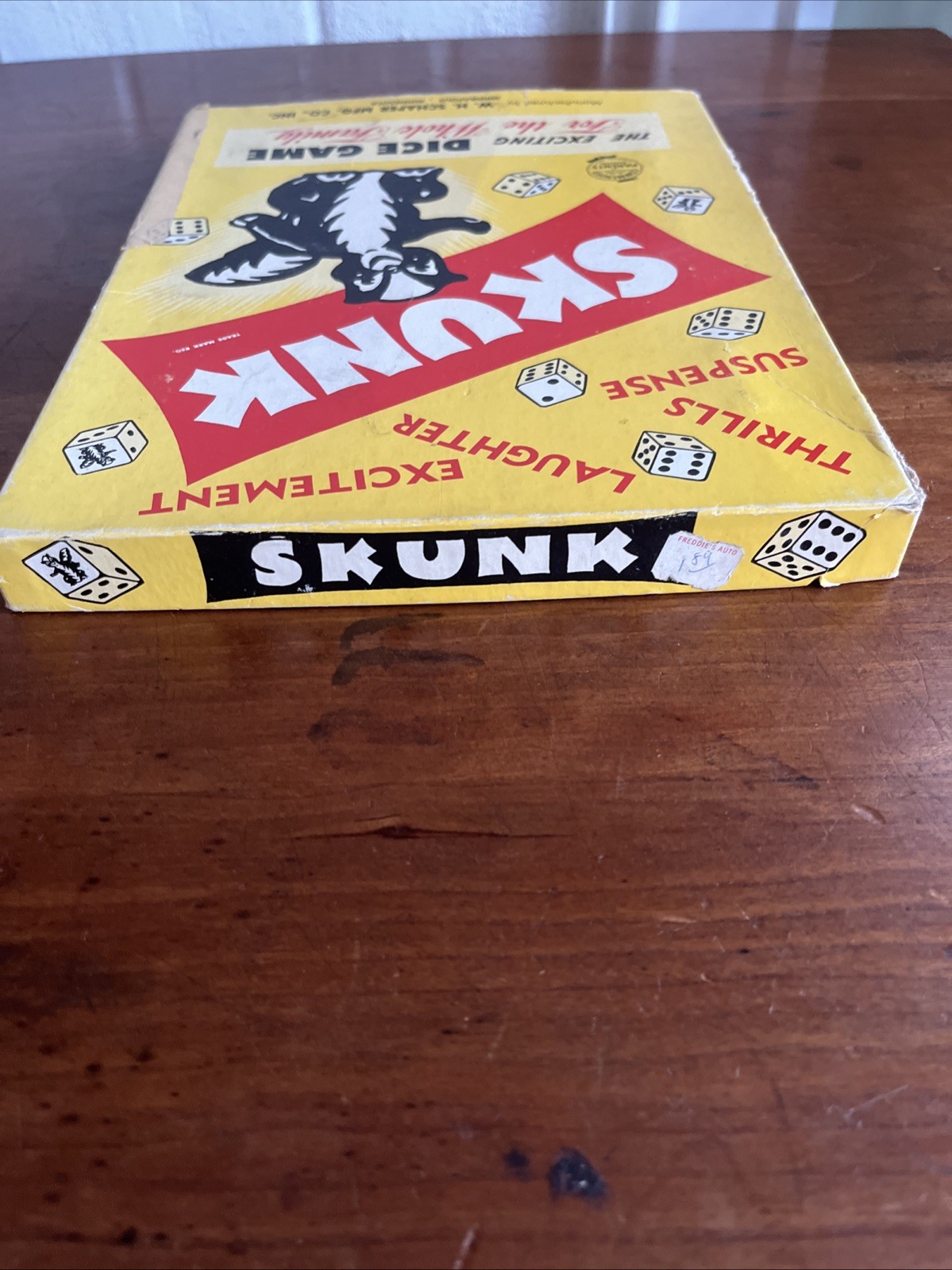 1953 Schaper Vintage Skunk Board Dice Game