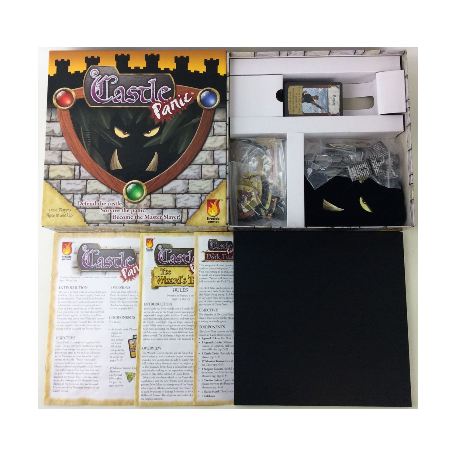 Fireside Board Game Castle Panic Collection #6 – Base Game + 2 Expansio VG/EX