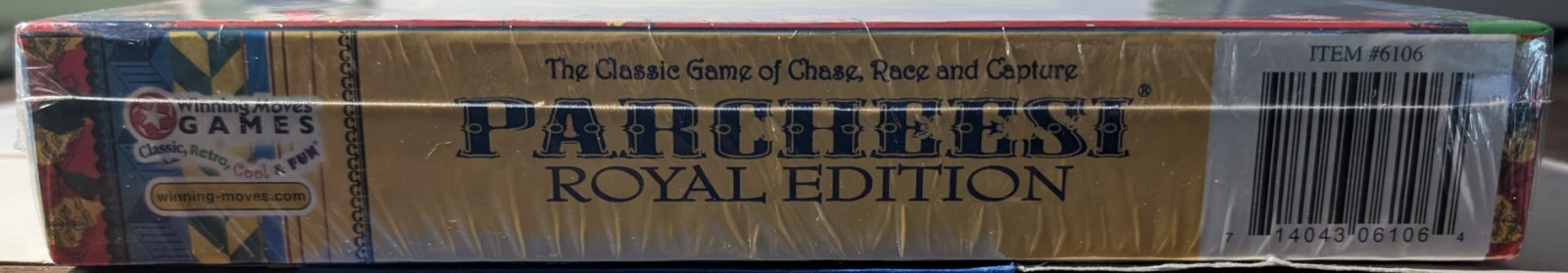 Parcheesi Royal Edition Chase Race & Capture Winning Moves Board Game Sealed