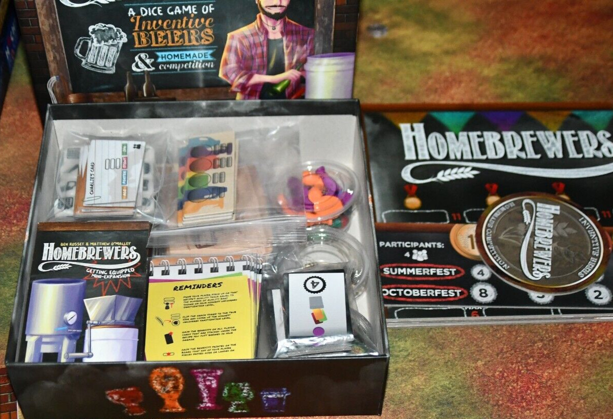 Homebrewers Board Game + Mini Expansion – Greater Than Games – VG