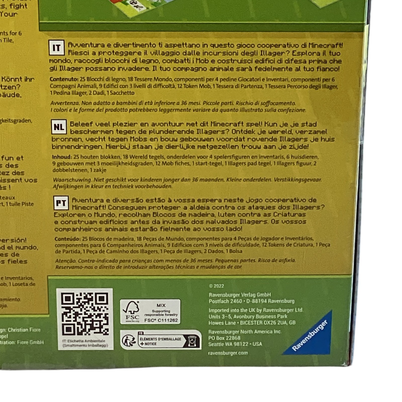 Minecraft: Heroes of the Village, 2 to 4 players aged 7 & up