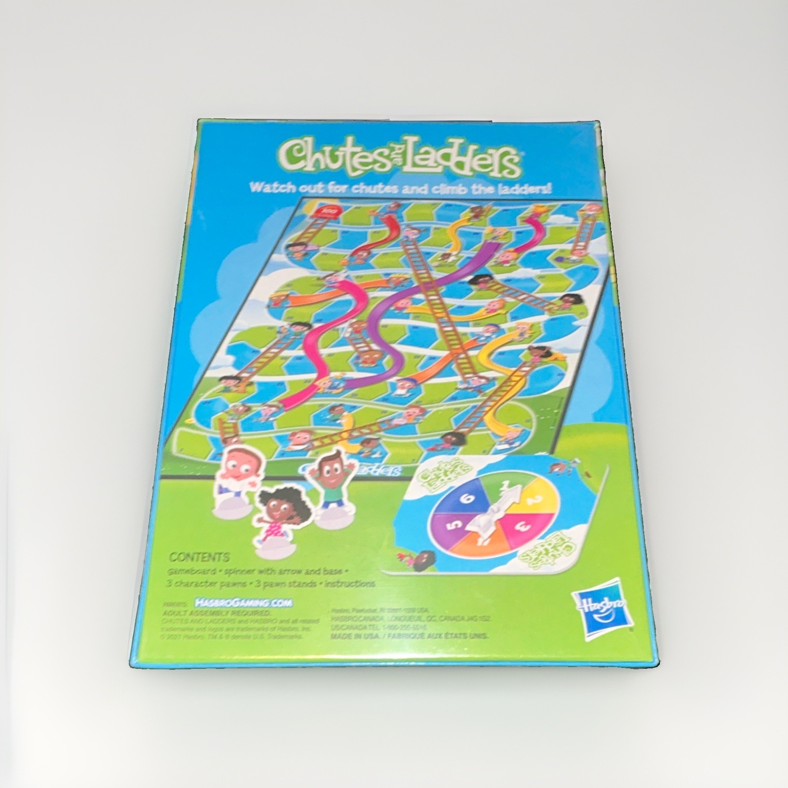 Hasbro Gaming Chutes and Ladders Board Game w/ Spinner, 2+ Players, Ages 3+