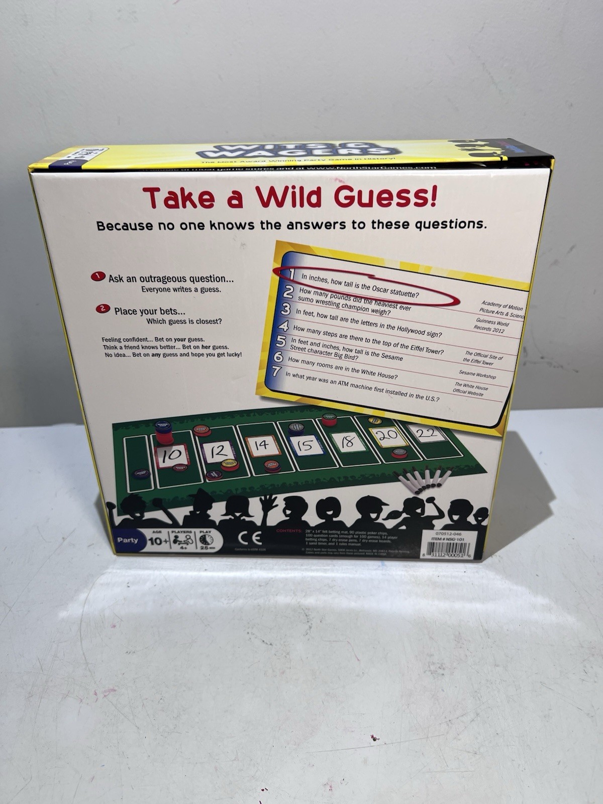 Wits & Wagers Deluxe Edition Family Party Game North Star Games NSG 110 Trivia