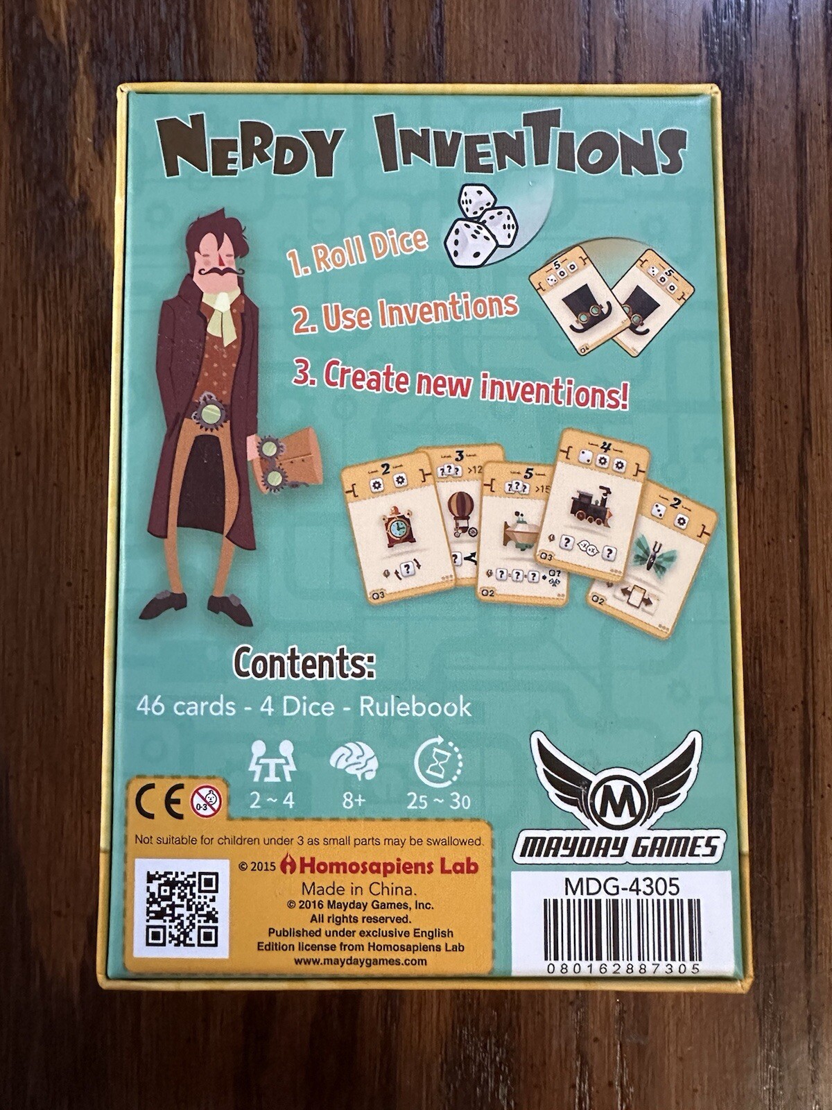 Nerdy Inventions Game (Mayday Games) (Homosapiens Lab) New Open Box