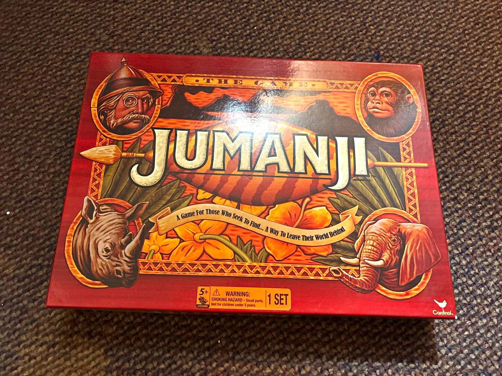 Cardinal Jumanji Board Game Complete Game Set, 2+ Players, Ages 5+