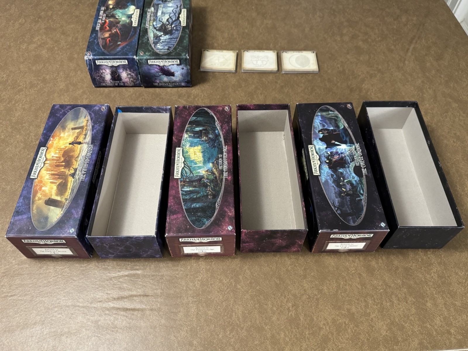 Arkham Horror LCG Lot, Return To Boxes + Dividers, Zealot Dunwich Carcosa + More