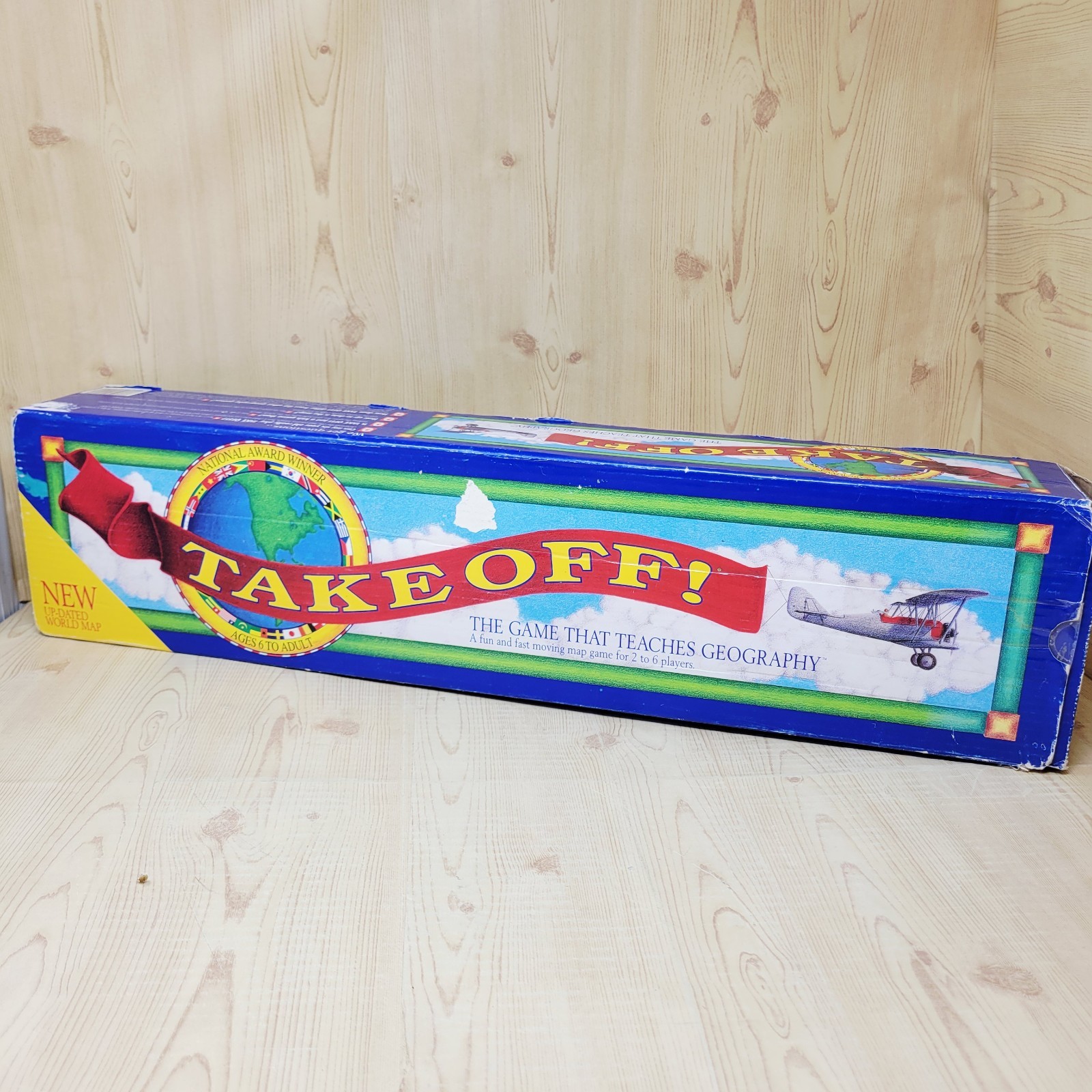 Vintage Take Off Board Game Teaches Geography Updated World Map