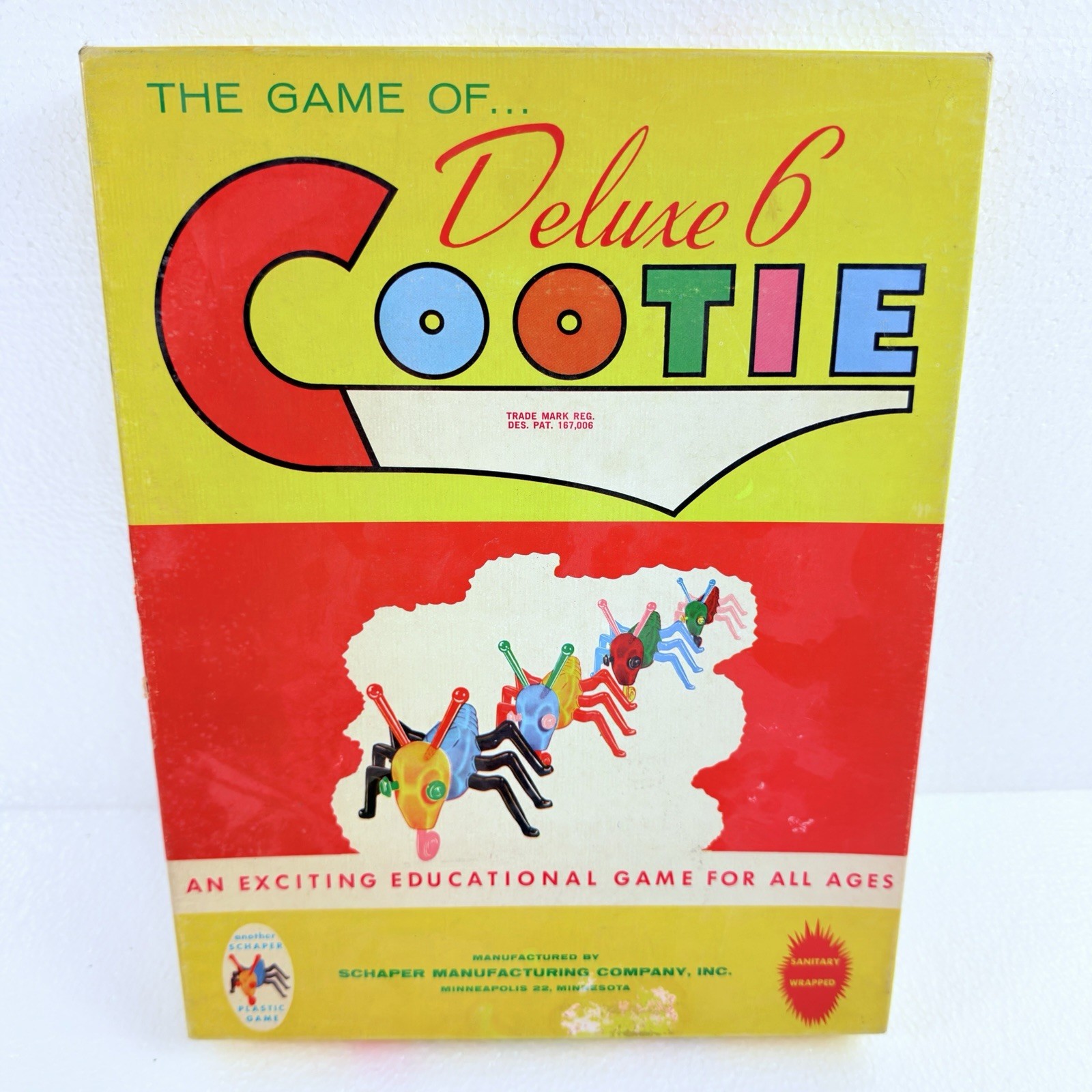 Vintage Schaper Manufacturing Co. 1949 The Game Of Deluxe 6 COOTIE Near Complete