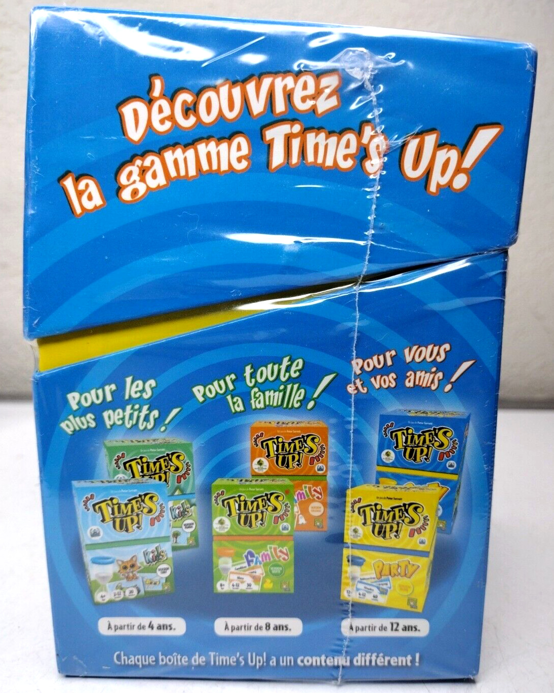 Time’s Up FRENCH Blue Version Board Party Game Peter Sarrett R&R Games 2006