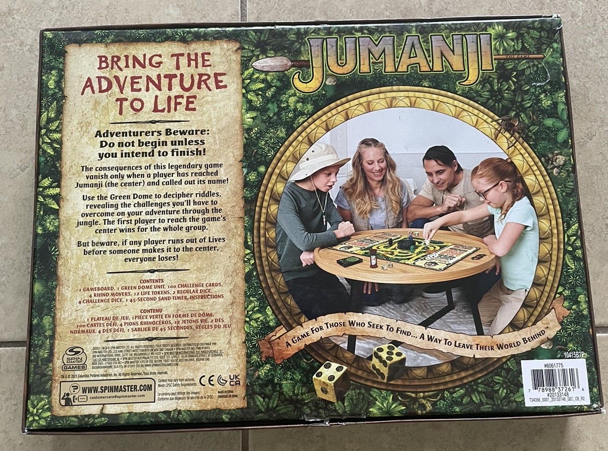 Jumanji the Game Real Wooden Box Edition of the Classic Adventure Board Game
