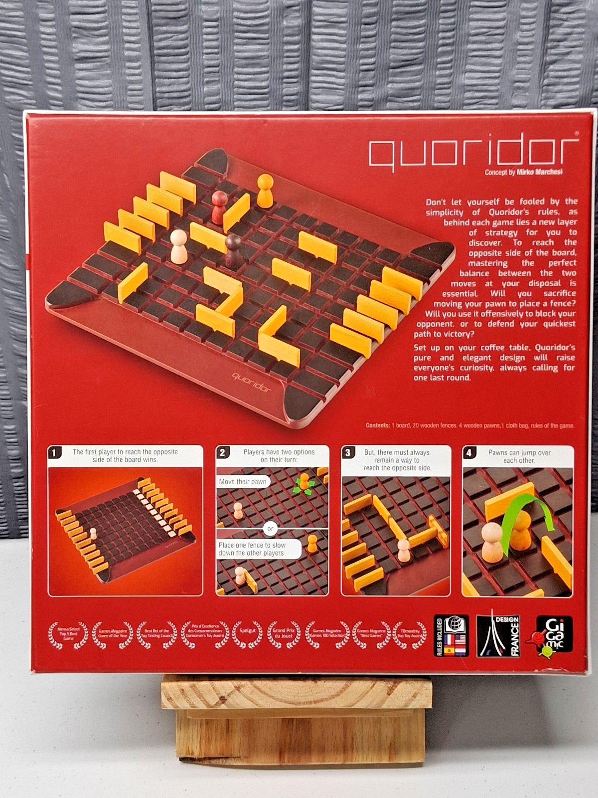 Quoridor Board Game Gigamic Classic Wooden Strategy Game 100% Complete