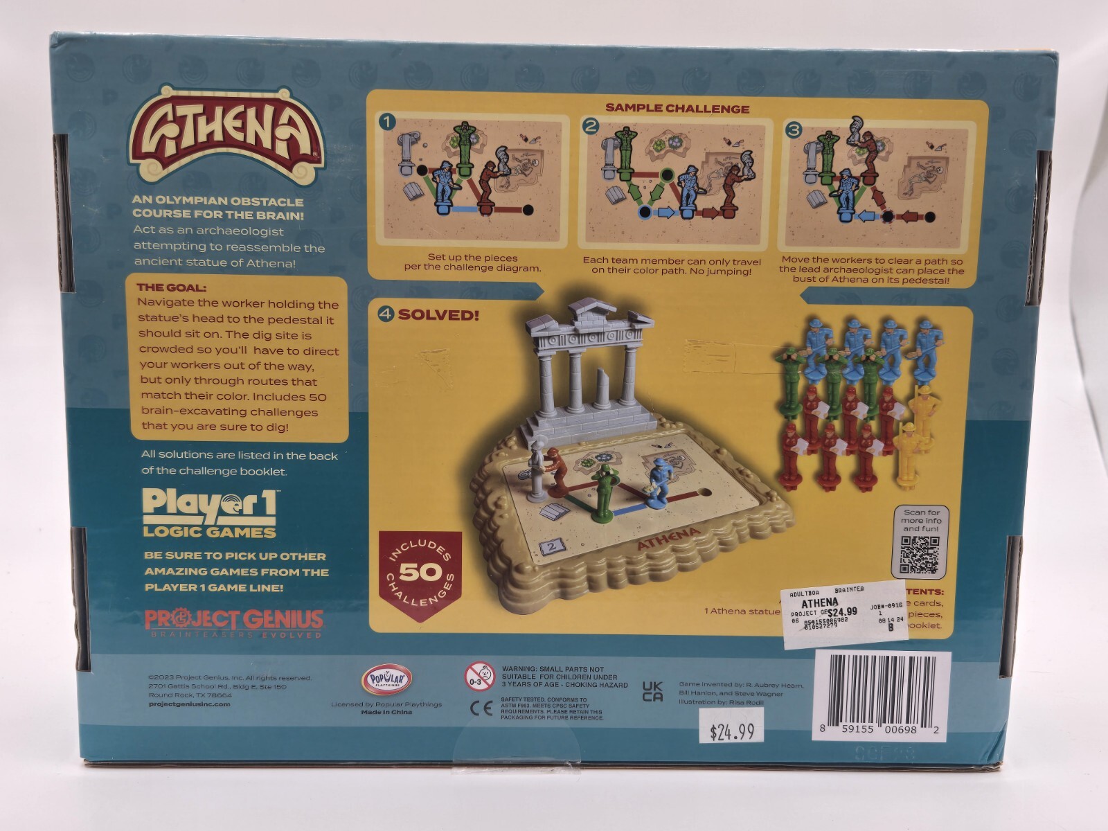 ATHENA: Single Player Logic Game, 50 Challenges & Puzzle Player 1 Logic Games