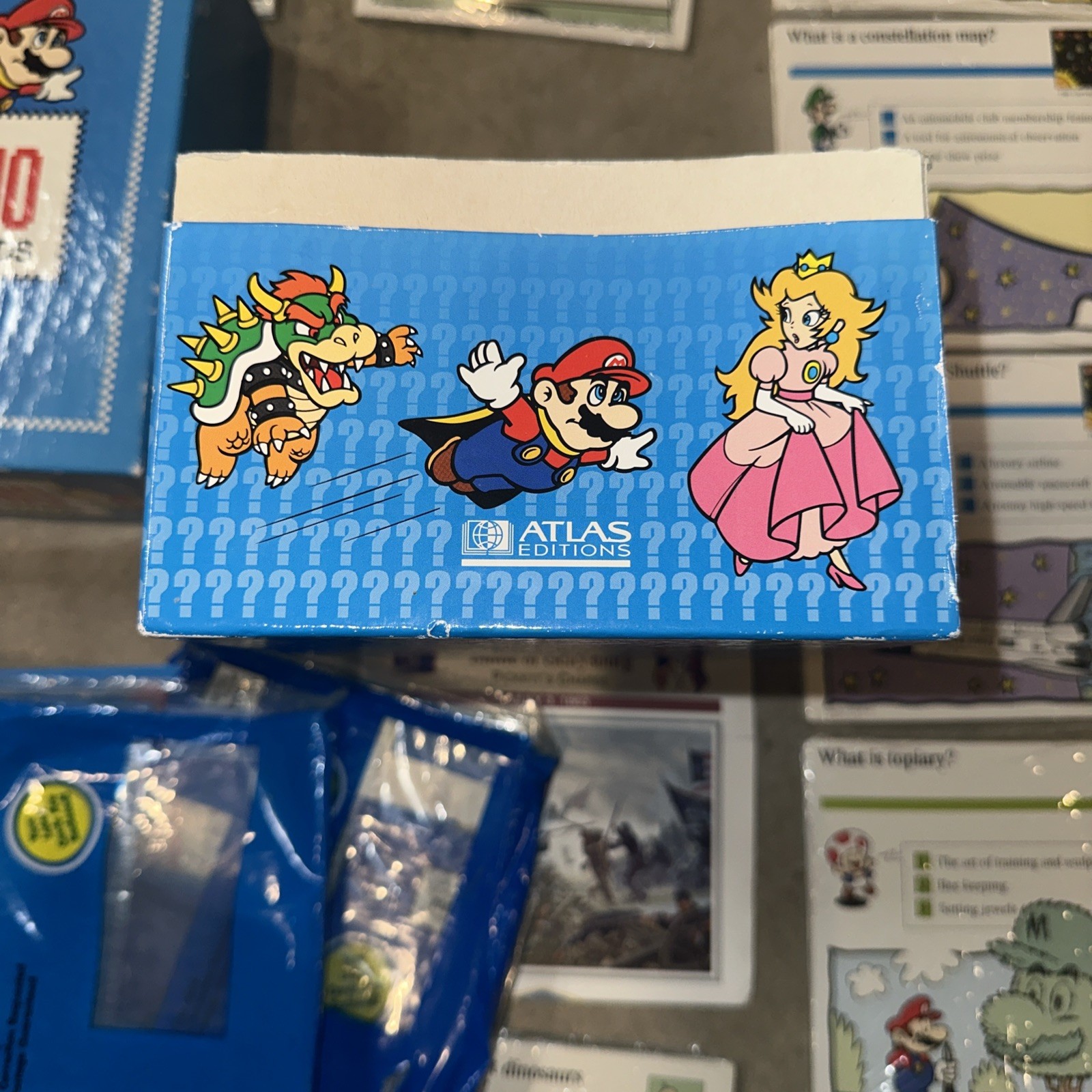 Vintage 1995 Mario Quiz Cards Atlas Editions Factory Sealed Cards Manual Box Ad