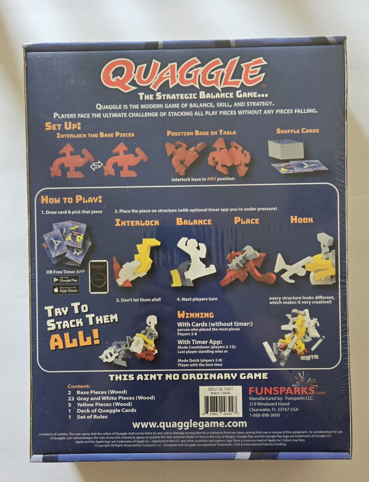 QUAGGLE: The Strategic Balance Game Funsparks 2 to 12 Player NEW!