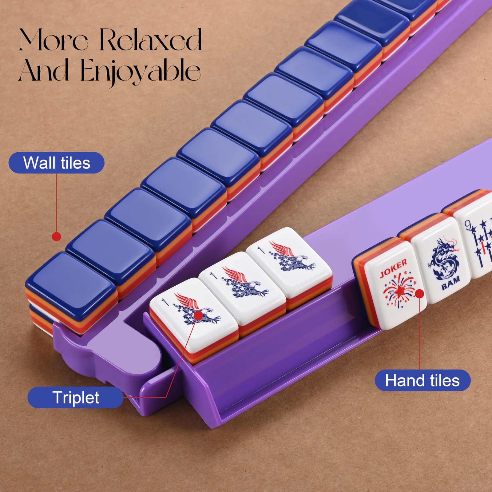 Topmahjing American Mahjong Tile Set – 160 4-Layer Acrylic Tiles, 4 All-in-On…