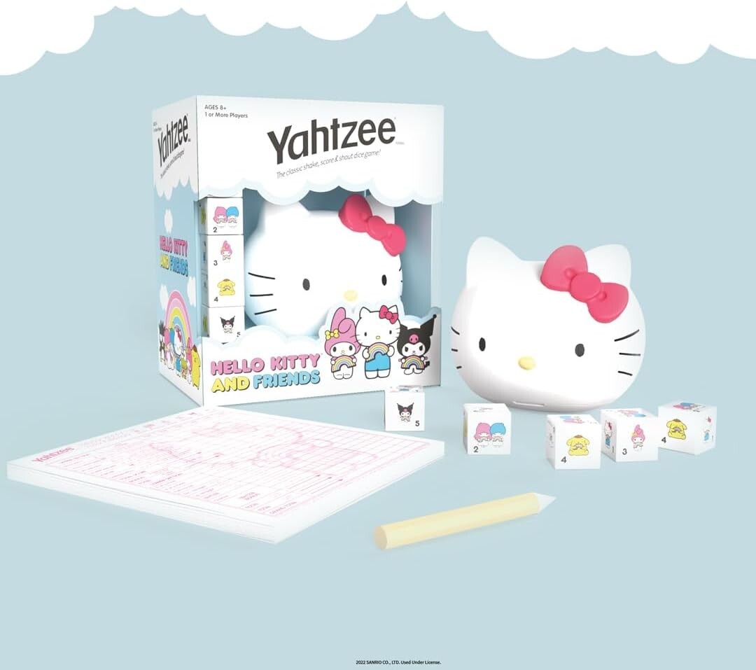 Hasbro Hello Kitty And Friends Yahtzee Dice Game 1 Or More Players Ages 8+