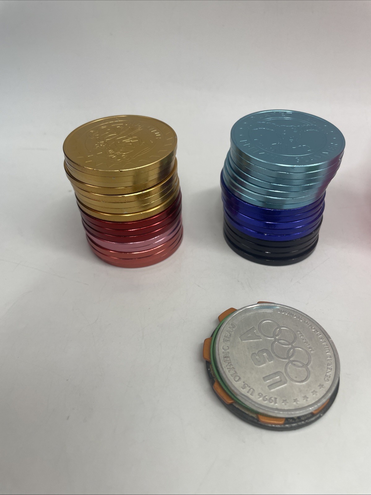 Large POGS Lot (825+ Milk Caps, 130+ Slammers, 10 Game Pads, 13 Tubes)
