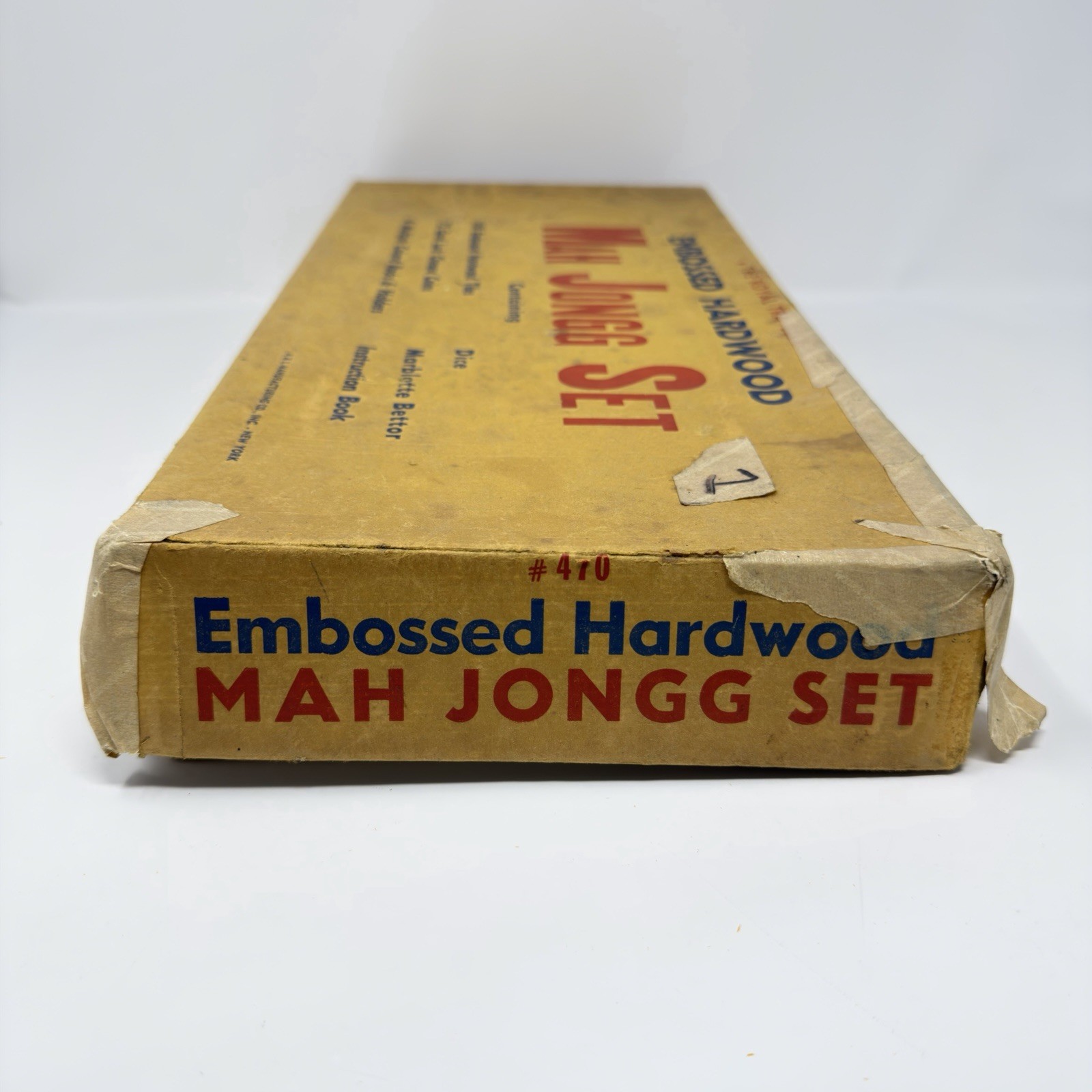 Vintage The Royal Traveler Embossed Hardwood Mah Jongg Set #470 160 Tiles