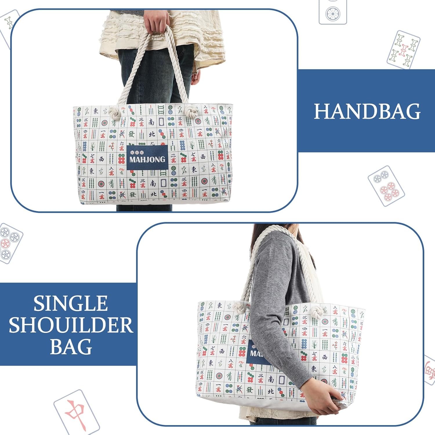 Mahjong Carrying Case Bag for Tiles and Racks 24x13x4.7 Inch American Set