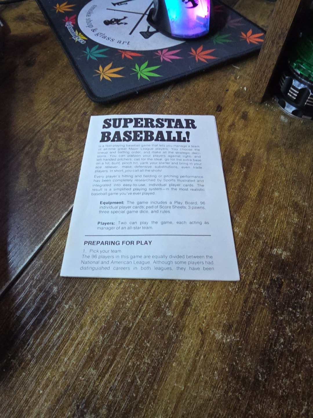 Sports Illustrated Superstar Baseball Avalon Hill 1978, Incomplete