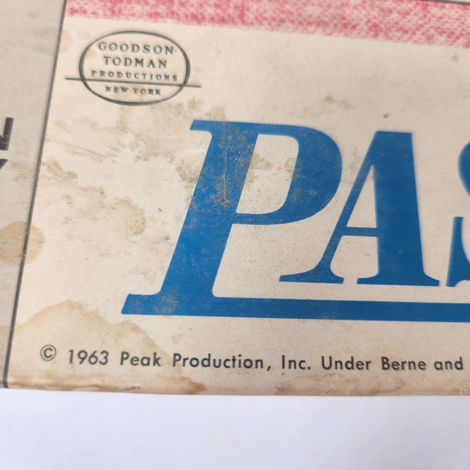 Password Vol. 3 Vintage 1963 Board Game 4260 MB Original Box Complete