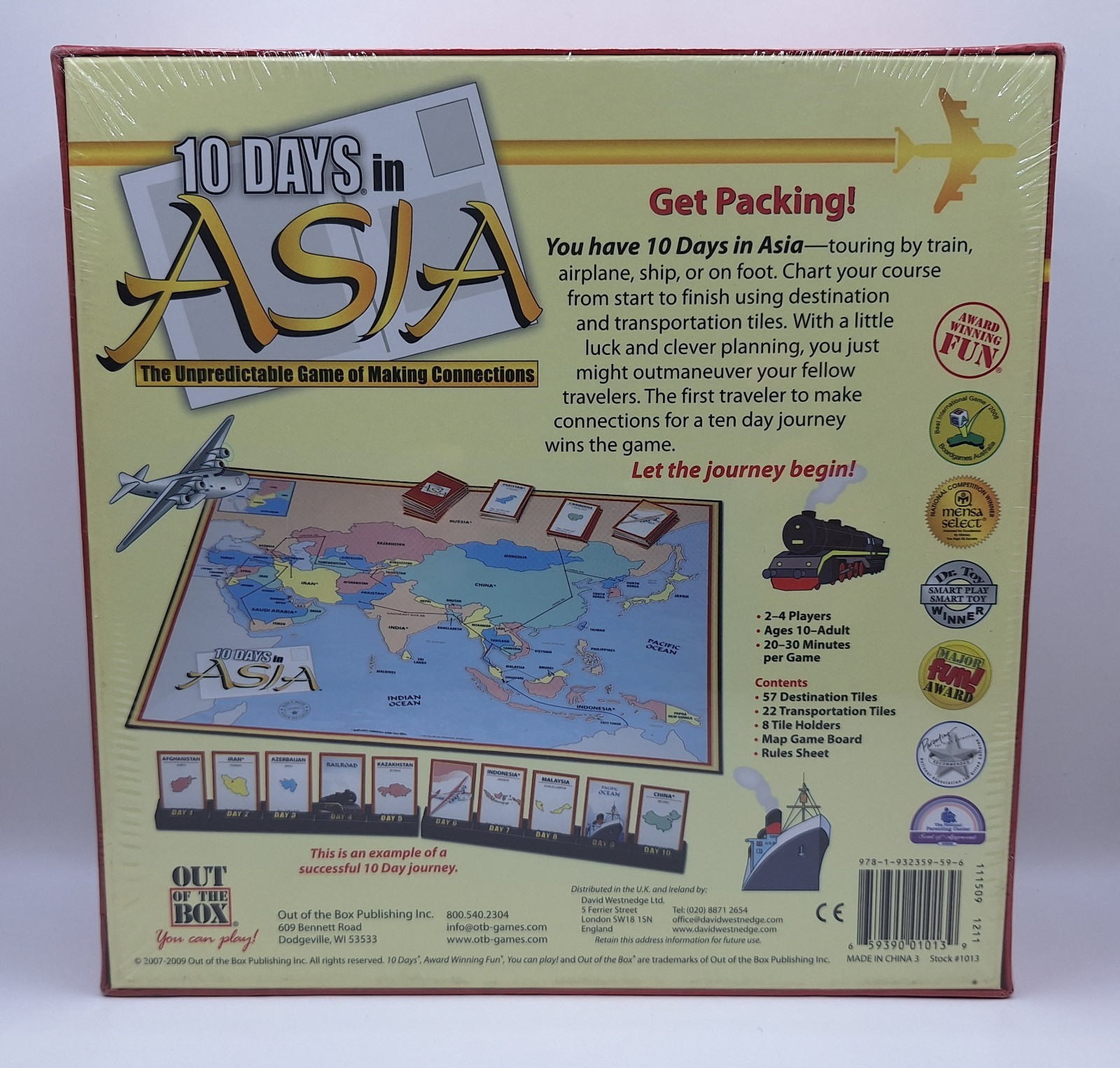 10 Days in Asia World Connections Travel Geography Game Out of the Box NEW