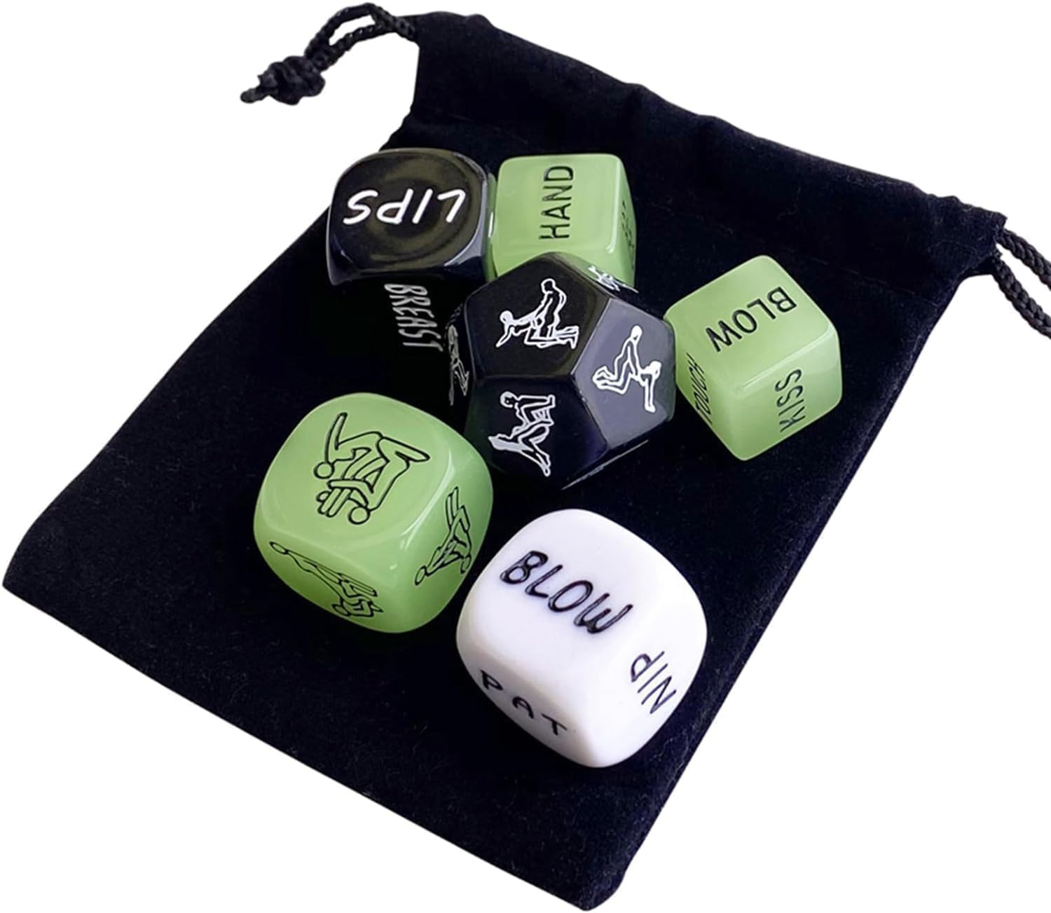 6 PCS Sex Gaming Dice for Couples Naughty Dice with Sex Positions Sex Play Dice