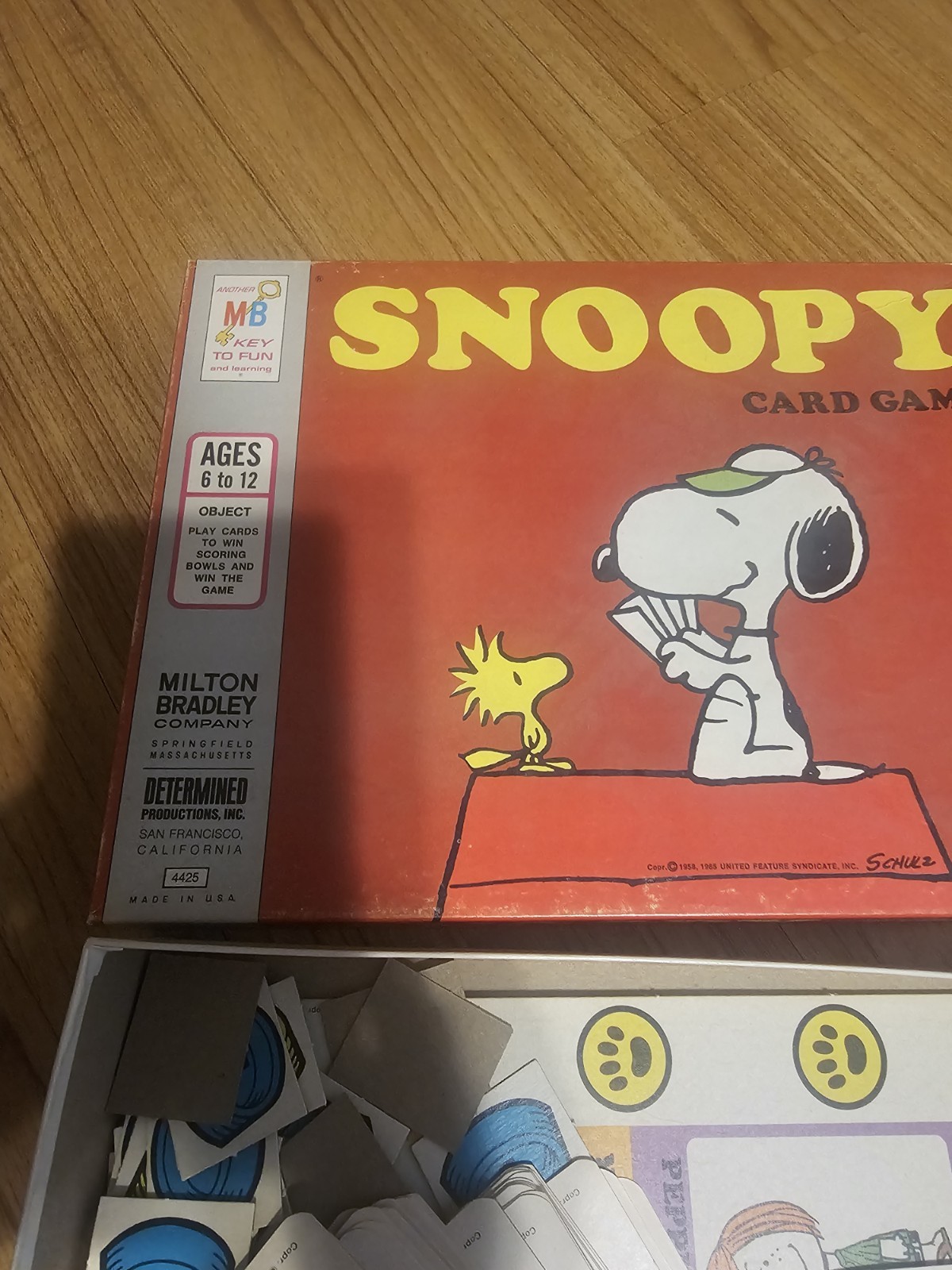 Vintage Snoopy Card Game Milton Bradley 1974 Schultz Complete