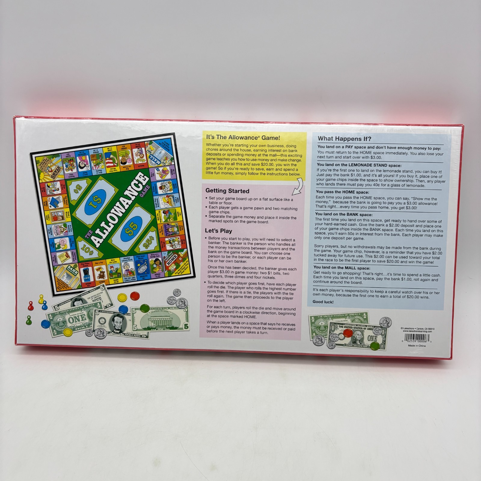 The Allowance Game Board Game SEALED Lakeshore Kids Educational Finance