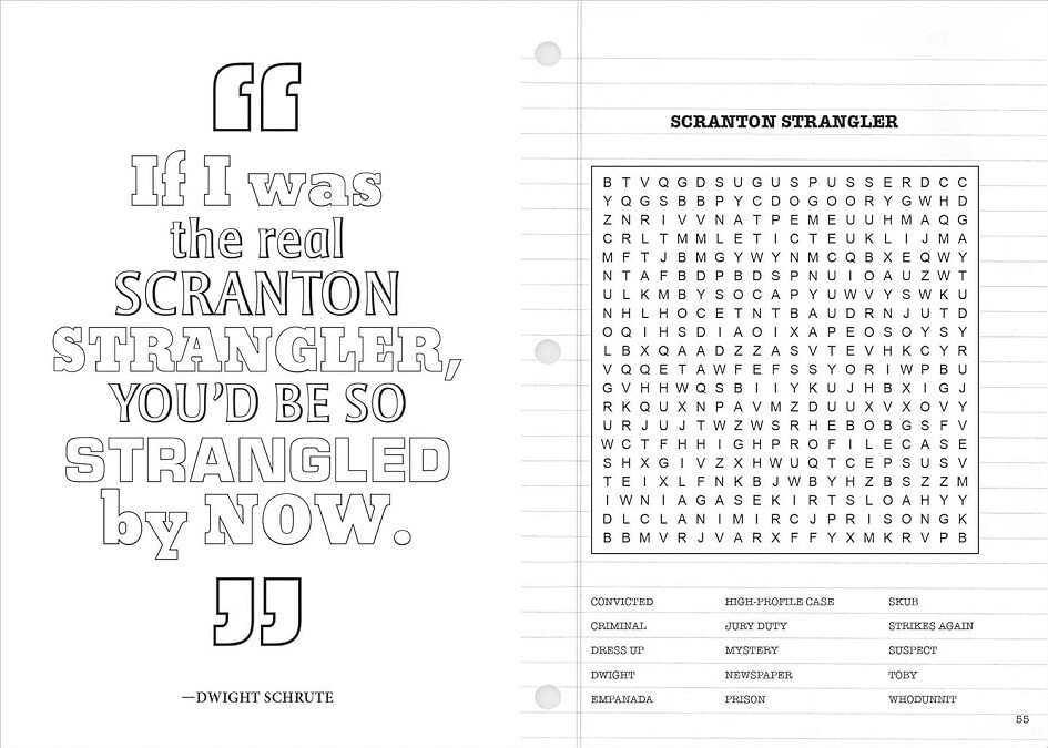 2 new – THE OFFICE vol. 02 & FRIENDS vol. 01 – word search with pages to color