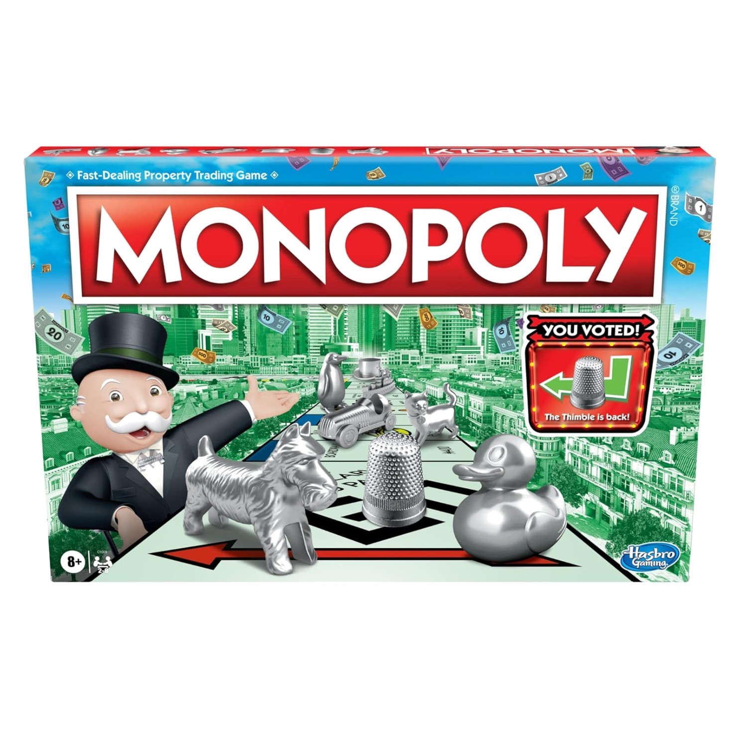 Classic Monopoly Token Vote Edition – Ideal Family Game for Ages 8+, 2-6 Players