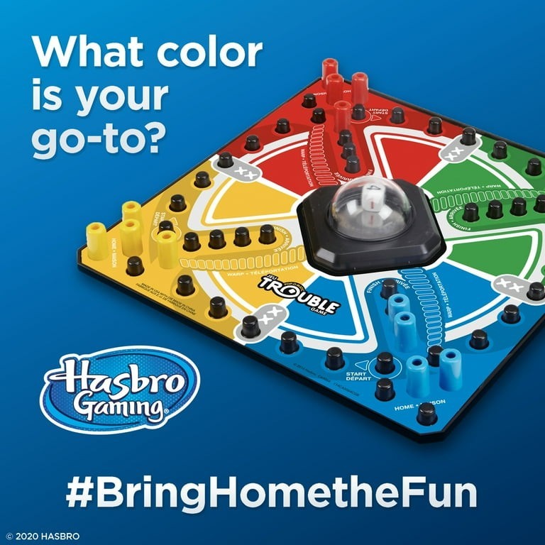Hasbro Gaming Trouble Pop-O-Matic Board Game Age 5+ 2+ Players Strategy
