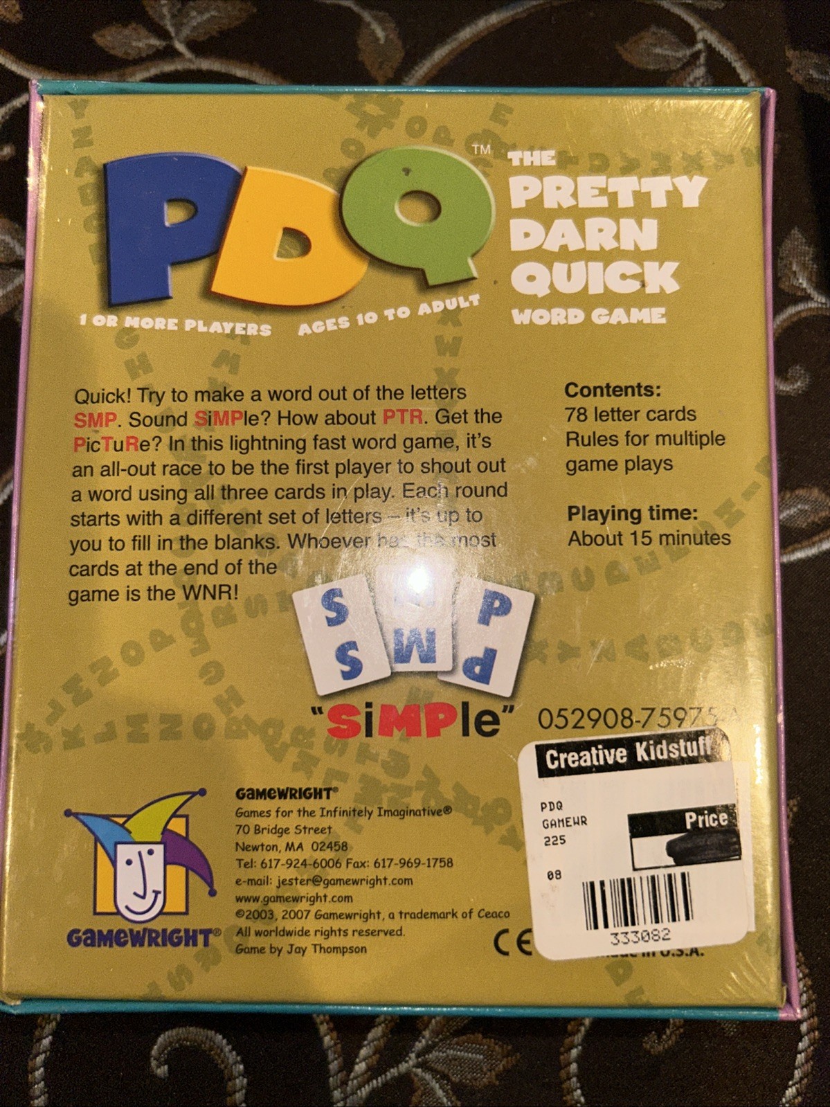 Miscellaneous Board And Card Games: Euchre, Morphology, PDQ