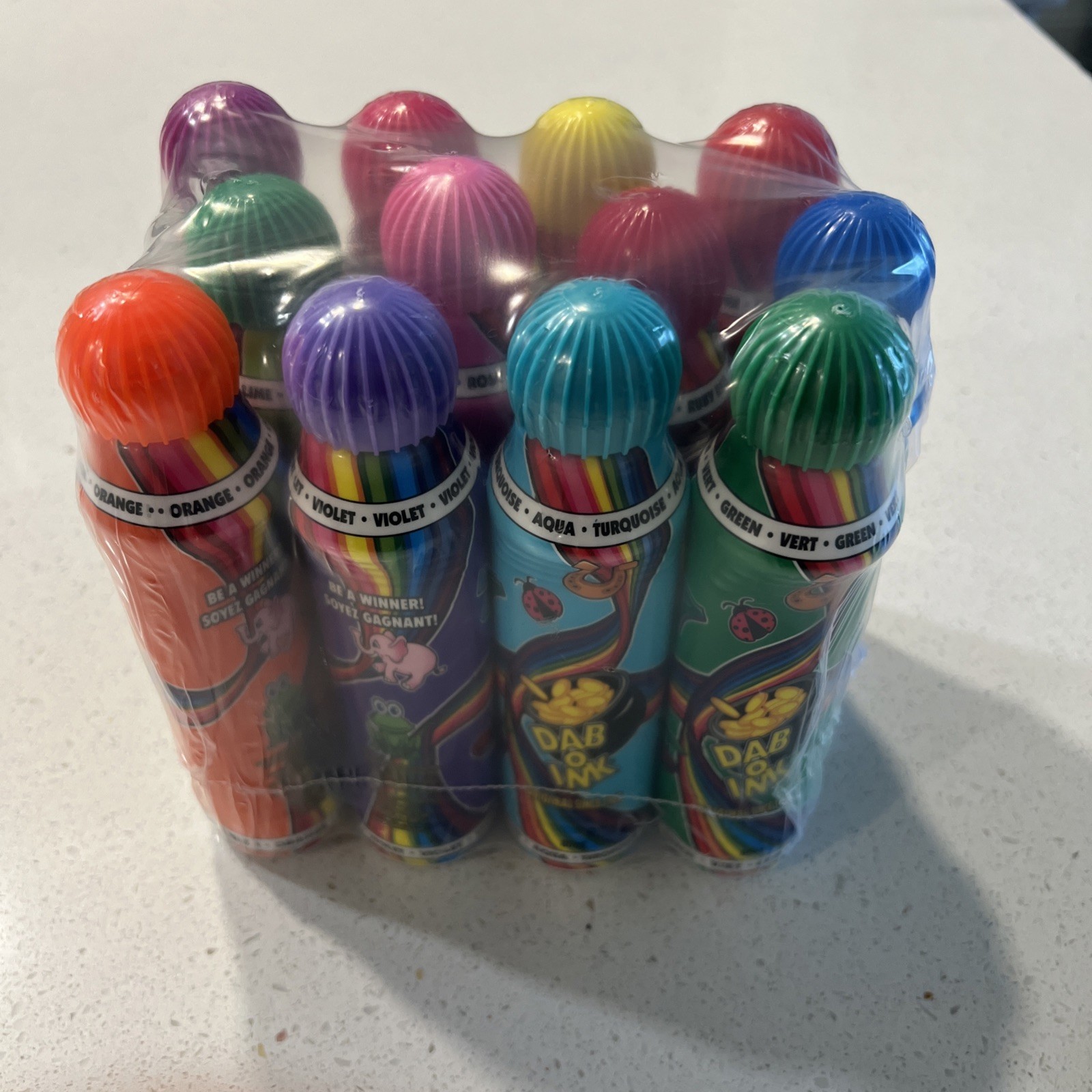 Dab-O-Ink 3Oz Bingo Daubers – Mixed Colors – 12Ct – New Sealed
