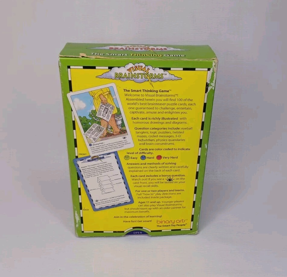 Visual Brain Storms The Smart Thinking Game Cards Binary Arts
