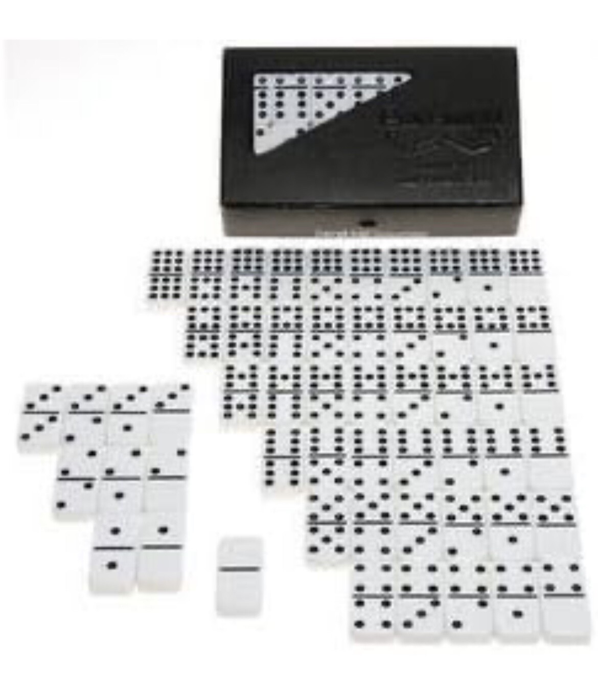 CHH Double 6 Profesional Sized Dominoes with Spinner – Ivory Set of 28