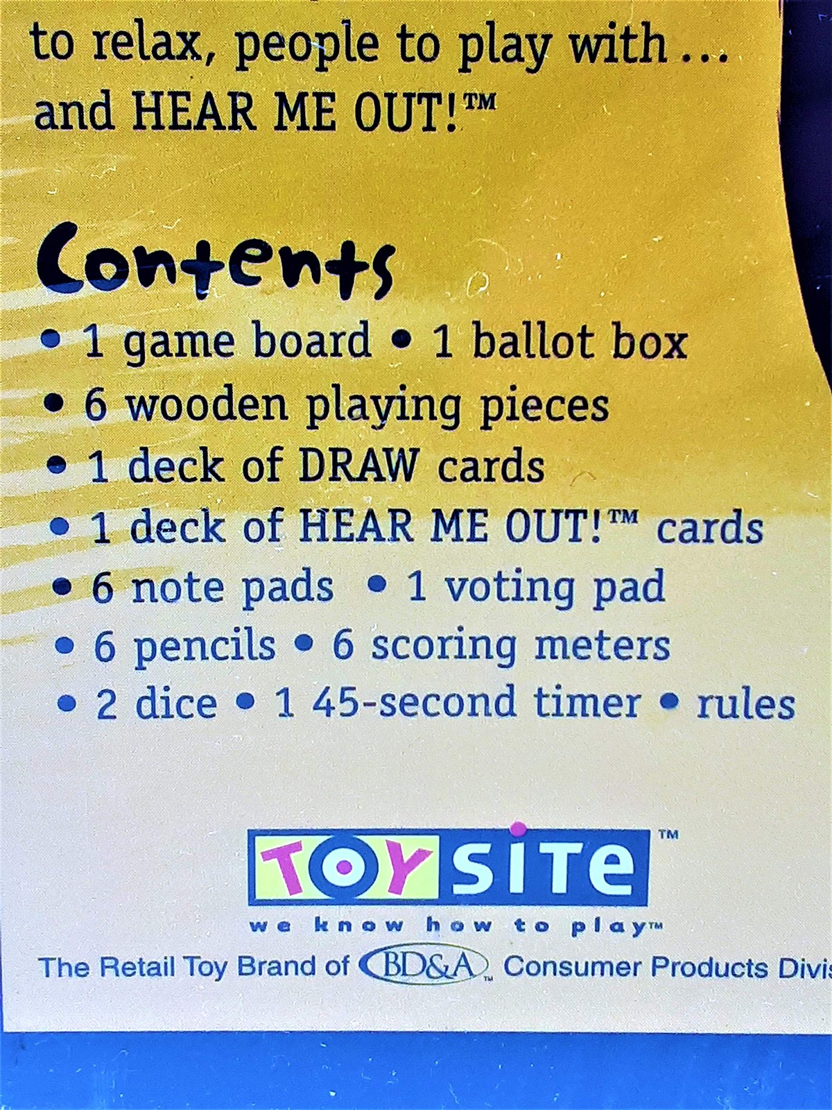 Toy Site Hear Me Out