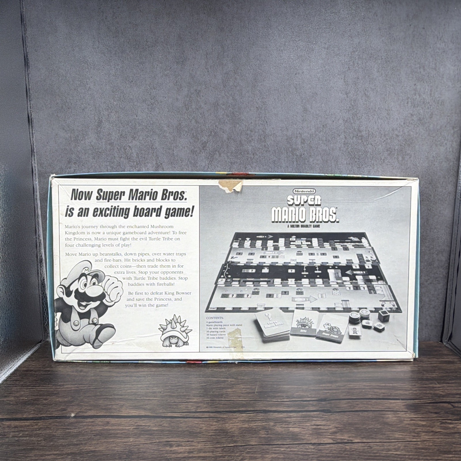 Vintage 1988 Super Mario Bros Board Game Milton Bradley (Not Complete)