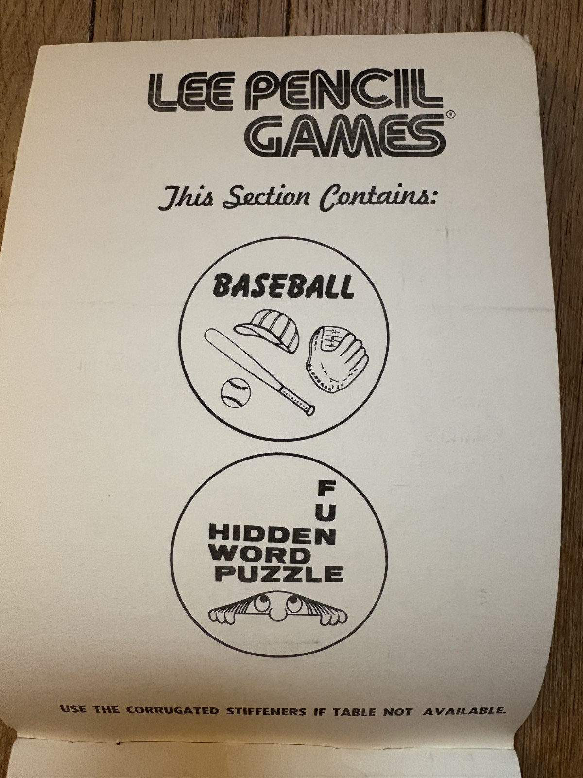 Lee Pencil Games 1975 for 2 Players Age 8 to adult Baseball, Dots, Hidden Word