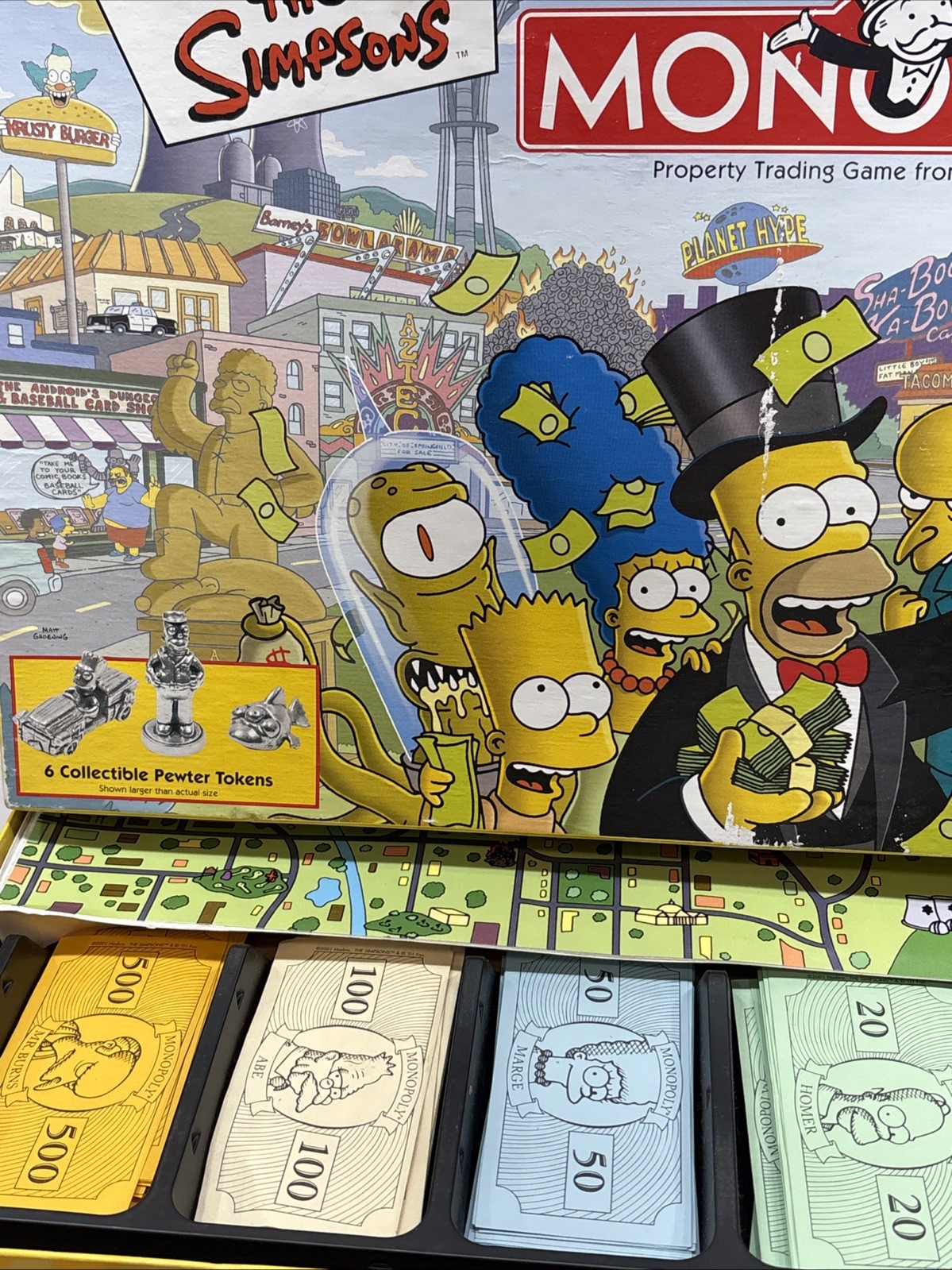 The Simpsons Monopoly 2004 Used Complete Parker Brothers Vtg