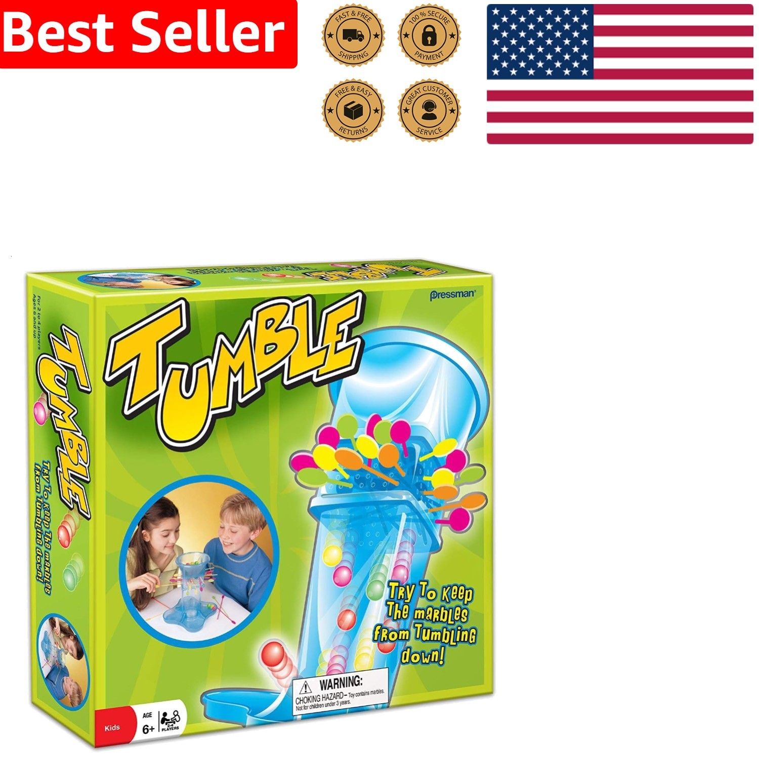 Interactive Tumble Game Plastic Unique Play Pattern Kids Educational