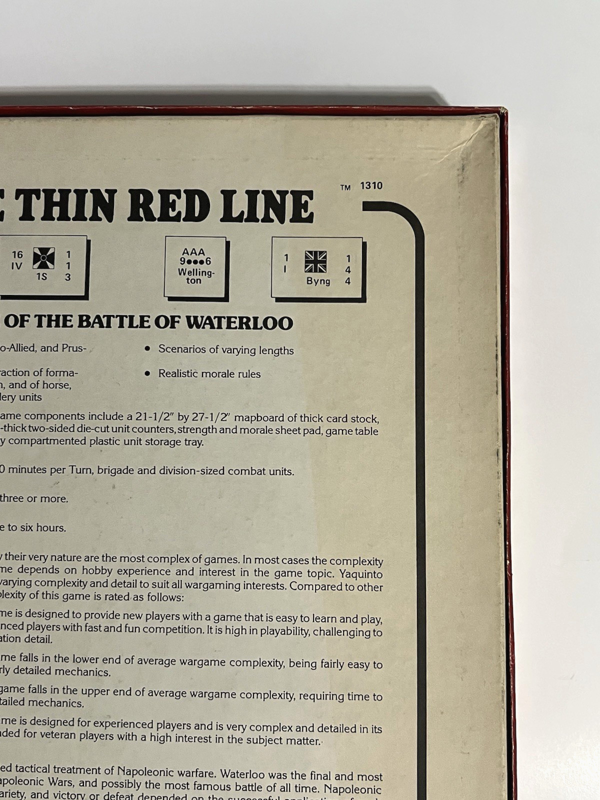 THIN RED LINE Napoleon Battle of Waterloo. Yaquinto. NEW UNPUNCHED!