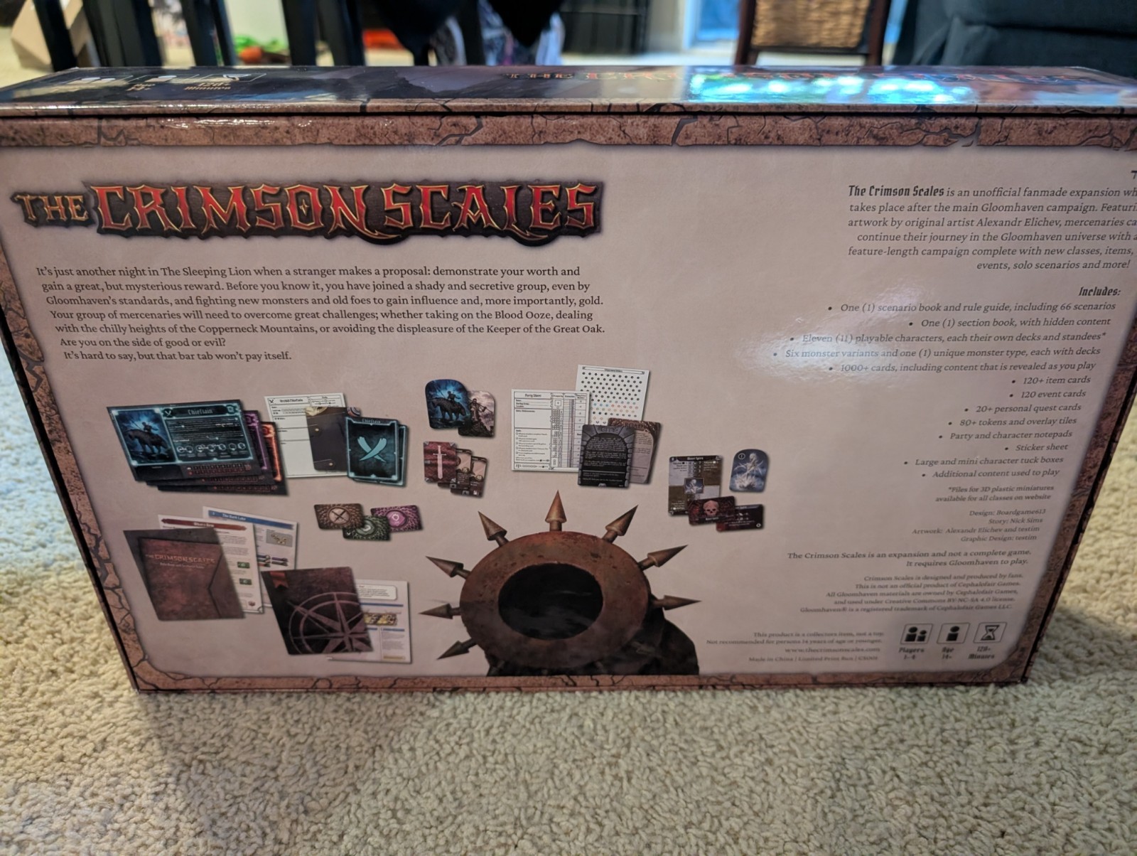Crimson Scales 1st Printing +Trail of Ashes + ALL Minis RARE Gloomhaven
