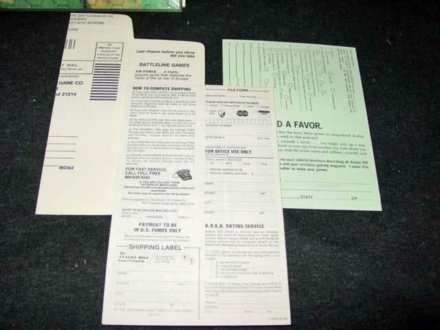 Avalon Hill : Richthofen’s War game – Great War WW1 Air War (UNPUNCHED) 2-18-20